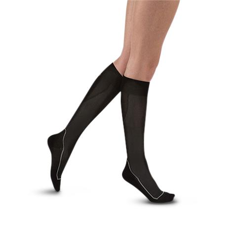 Bsn Medical Jobst Compression Sports Knee-High Closed Toe Socks, 20-30 mm Hg, Black, Size M - 7529041