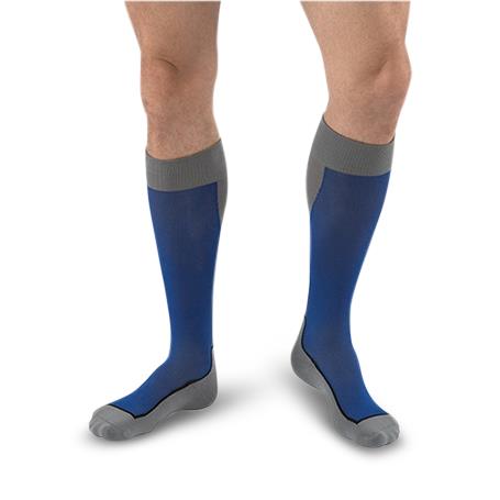 Bsn Medical Jobst Compression Sports Knee-High Closed Toe Socks, 20-30 mm Hg, Blue, Size M - 7529051