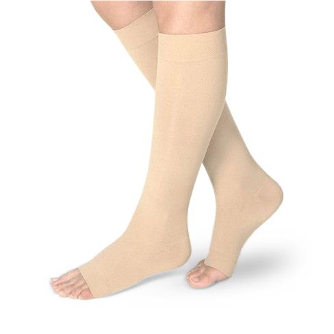 Bsn Medical Knee Highs SoftFit Jobst Opaque Knee-High Stockings with Soffit Technology, Close Toe, 15 mmHg to 20 mmHg, Natural, Size XL - 7769307