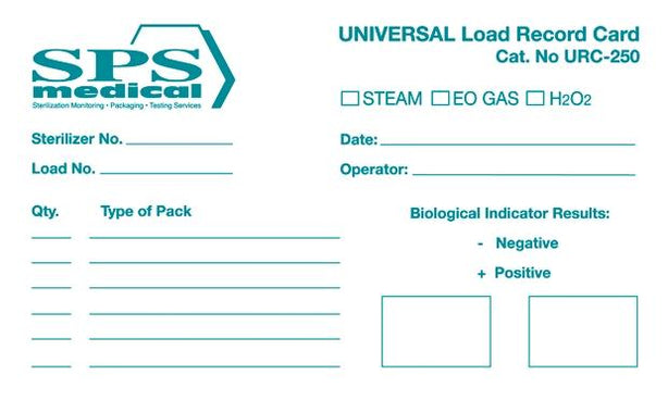 STERIS CORP Patient Record Cards URC-250 1 Pack-MDL-SDCURC250