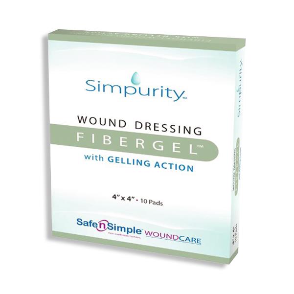 SAFE N SIMPLE LLC Simpurity Fibergel Pad Wound Dressing SNS56704 1 Each - MDL-SFNSNS56704H