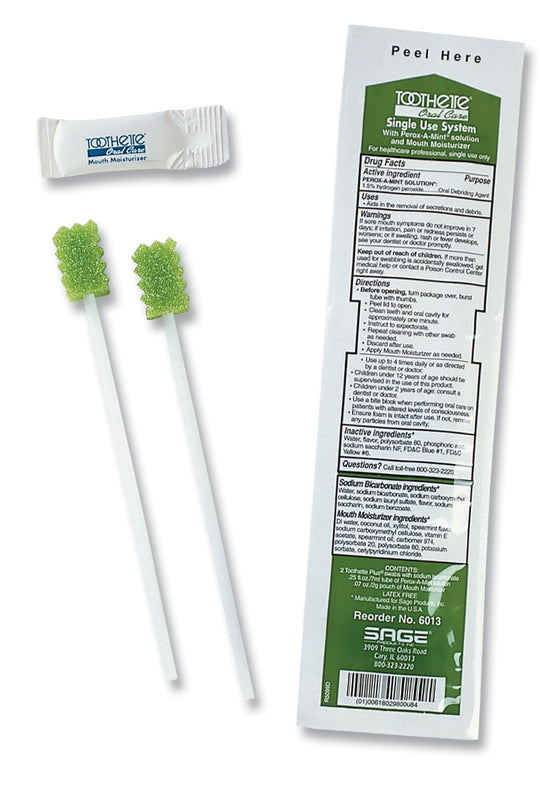 Sage Products Single-Use Swab System with Perox-A-Mint Solution 6013 - 100.0 Each