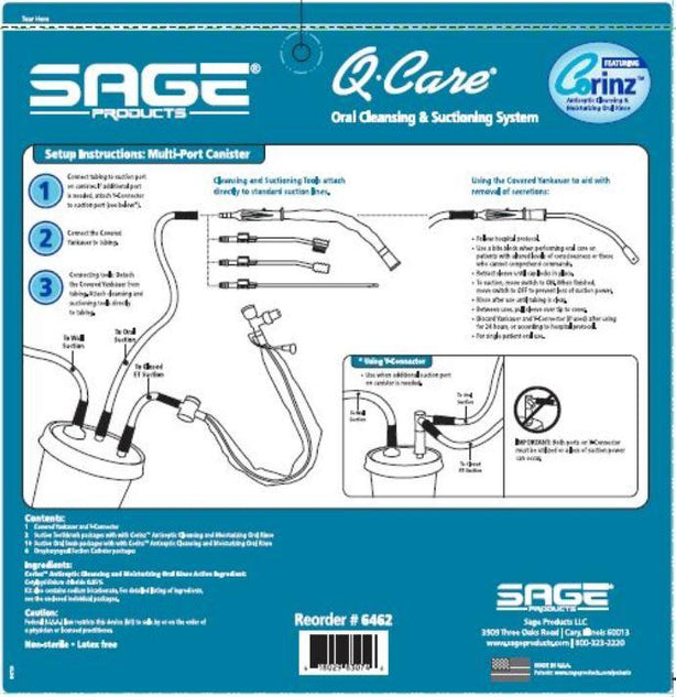 Sage Products Q-Care Oropharyngeal Suction Catheters - SGE6462