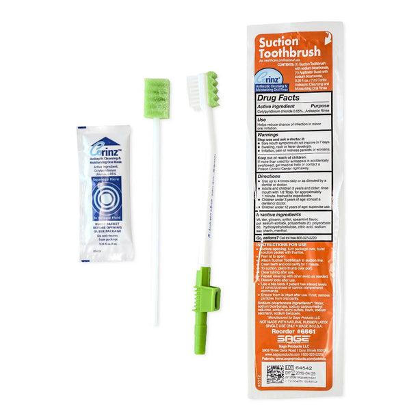Suction Swab and Suction Toothbrush Systems - 6561 - 100 Each - MDL-SGE6561