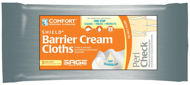 SAGE PRODUCTS Sage Comfort Shield Barrier Cream Cloths 7503 3 Each-MDL-SGE7503H