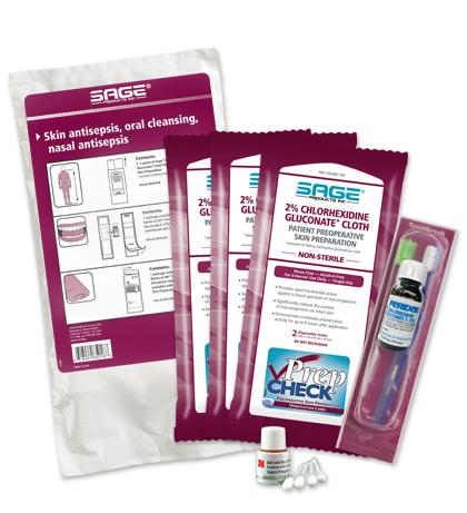 Sage 9011 Skin and Nasal Antisepsis Cleansing Kit with Oral Cleanser - MDL-SGE9011 - 20 Each