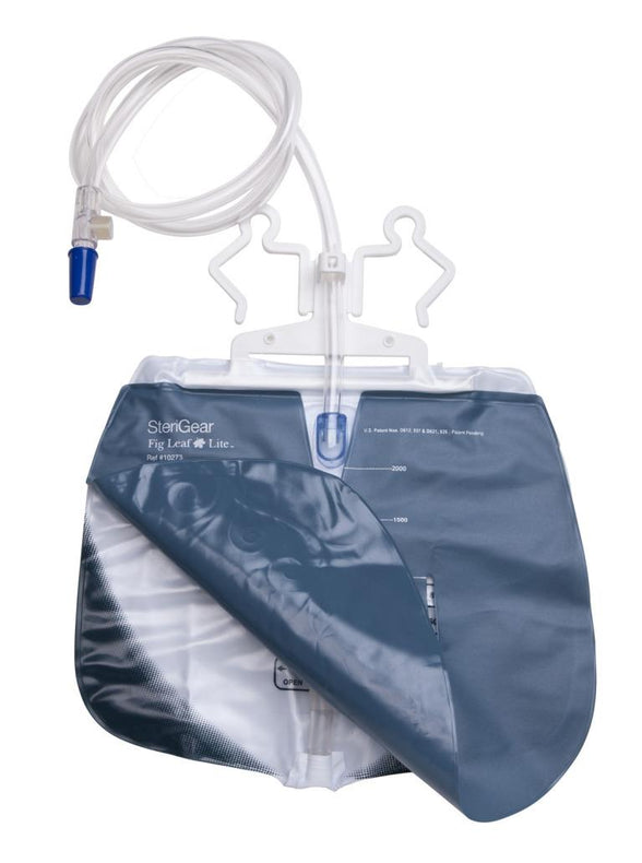 Sterigear Drain Fig Leaf Lite Urinary Bag with Cover - 10273 - 1 Each