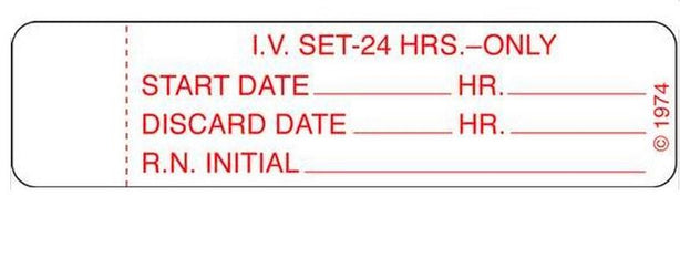 Shamrock Labels Shamrock Information Labels for Daily Intravenous Tubing Changes IV-3 - 1000.0 Each - MDL-SHMIV3