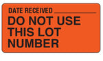 Shamrock Labels Lot Signal Labels for Use in the Laboratory LL-142 - 1.0 Roll