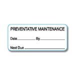 Shamrock Biomedical Engineering Equipment Preventative Maintenance Label, White, 1" x 2.25" - SHMME30PMST1
