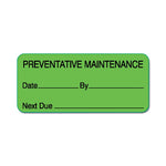 Shamrock Biomedical Engineering Equipment Preventative Maintenance Label, Green, 1" x 2.25" - SHMME30PMST3