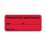 Shamrock Biomedical Engineering Equipment Preventative Maintenance Label, Red, 1" x 2.25" - SHMME30PMST4
