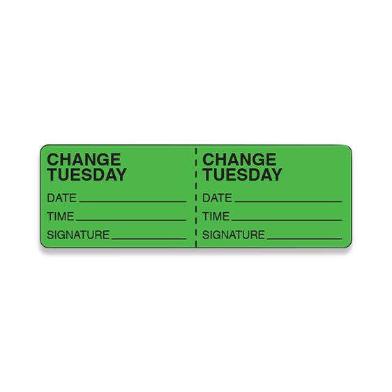 Shamrock Labels Shamrock Daily Intravenous Tubing Change Labels PA-16-T -