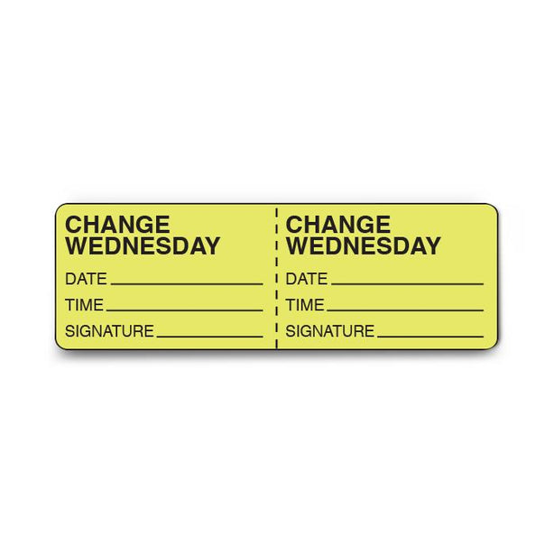 Shamrock Labels Shamrock Daily Intravenous Tubing Change Labels PA-16-W -