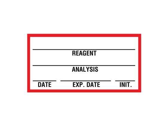 Shamrock Labels Communication for Containers Labels-Specialty Reagent - REA-2 - 100 Each