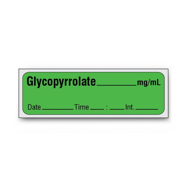 Shamrock Labels Anesthesia Drug Labels with Date / Time / Initial SA-311-DTI-PRE - 33.0 Each - MDL-SHMSA311DTIPR
