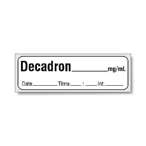 Shamrock Labels Anesthesia Drug Labels with Date / Time / Initial SA-326-DTI-PRE - 33.0 Each - MDL-SHMSA326DTIPR