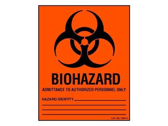 Shamrock Labels Biohazard Warning Labels SBH-3 - 10.0 Each