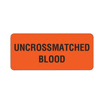 Shamrock Labels Blood Collection Compatibility Labels CCLAC-UNCROSSMATCHED-MDL-SHMSSMATCHED