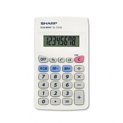 SHARP ELECTRONICS CORP EL233SB Pocket Calculator EL233SB 1 Each - MDL-SHREL233SB