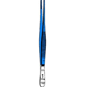 Sklar Blue Serrated Stainless Steel Thumb Dressing Forceps - 91-5420 - 1 Each - MDL-SKA915420
