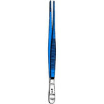 Sklar Blue Serrated Stainless Steel Thumb Dressing Forceps - 91-5422 - 1 Each - MDL-SKA915422