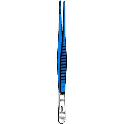 Sklar Blue Serrated Stainless Steel Thumb Dressing Forceps - 91-5422 - 1 Each - MDL-SKA915422