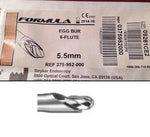 Stryker Medium Extra Coarse Round Diamond Egg Bur, 6 Flute, Formula Series, 5.5 mm - SKE375952000