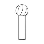 Stryker Round Fluted Bur - 5120-010-060 - 1 Each - MDL-SKR120010060