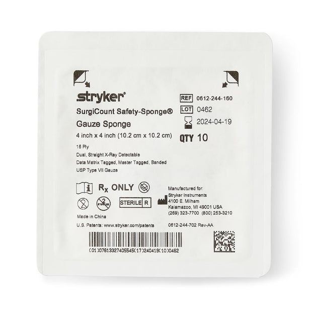 STRYKER Stryker Gauze Sponges 0612-244-160 10 Each - MDL-SKR612244160Z