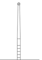 Round Diamond Burs - 5820-010-420 - 1 Each - MDL-SKR820010420