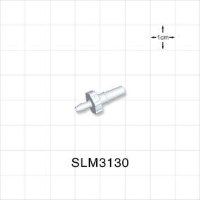 Male Luer Slip, Barbed, White, 100/Bag - Fits 3/32 inch ID Tubing (0.094 inch, 2.38 mm) - SLM3130