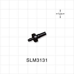Male Luer Slip, Barbed, Black, 100/Bag - Fits 3/32 inch ID Tubing (0.094 inch, 2.38 mm) - SLM3131