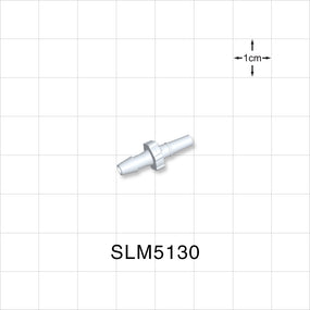 Male Luer Slip, Barbed, White, 100/Bag - Fits 5/32 inch ID Tubing (0.156 inch, 3.97 mm) - SLM5130