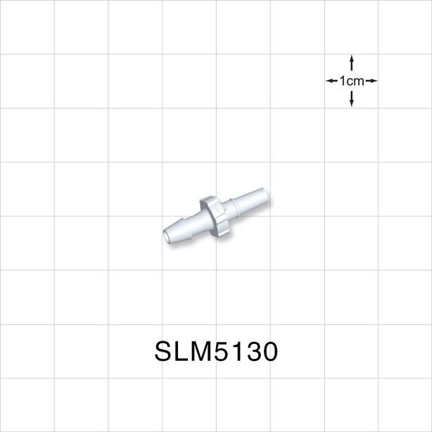 Male Luer Slip, Barbed, White, 100/Bag - Fits 5/32 inch ID Tubing (0.156 inch, 3.97 mm) - SLM5130