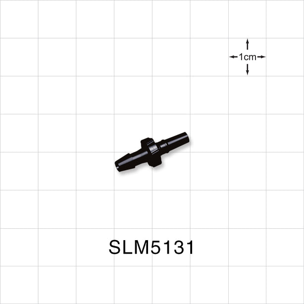 Male Luer Slip, Barbed, Black, 100/Bag - Fits 5/32 inch ID Tubing (0.156 inch, 3.97 mm) - SLM5131