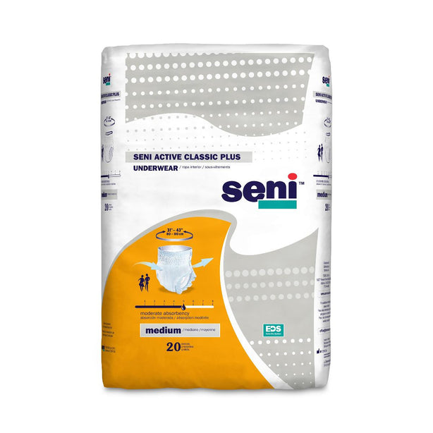 Seni Active Classic Plus Protective Underwear, Size M - S-ME20-AC2 - 80 Each