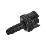 SMC Connector, Insert, Non-Valved, Barbed - Fits 1/8 inch ID Tubing (0.125 inch, 3.18 mm) - SMM02MBLK