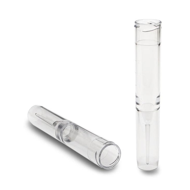 Simport Scientific Roche Cobas Sample Analyzer Tube, Polystyrene, Graduated, False Bottom, 2.5 mL Capacity - SMPB7211