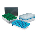 Simport Scientific Test Tube Rack and Box with 96 Individual Tubes, Sterile, Green - SMPT1002G