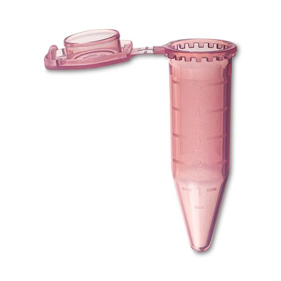 Red ClikLok 5 mL Microcentrifuge Tube with Cavity - T330-76R - 200 Each