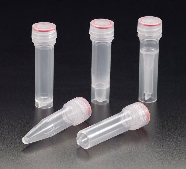 Simport Scientific T335 Micrewtube Microcentrifuge Tube, 1.5 mL, Round Bottom, with Tamper-Evident Screw Cap with Washer Seal and Flat Top, and O-Ring, No Printed Graduations - T335-5TP - 1000 Each