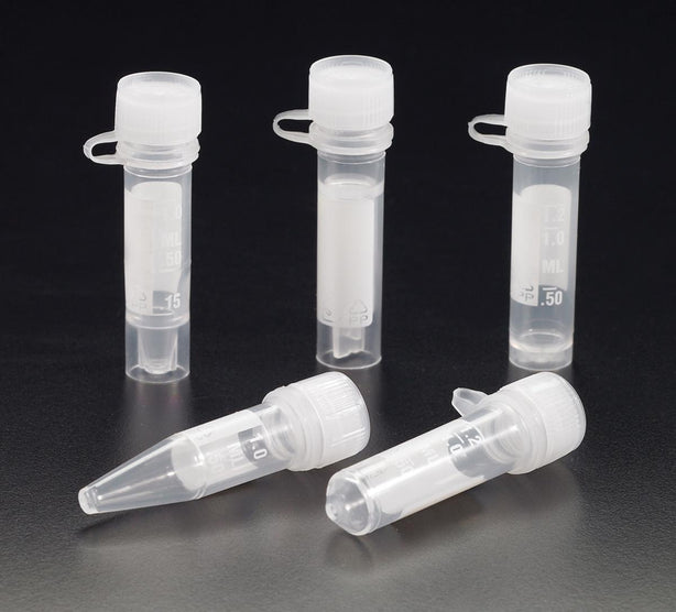 Simport Scientific T336 Screw Cap Attach Micrewtube Microcentrifuge Tube, 1.5 mL, Self Standing, with Attachment Loop, Lip Seal, and Printed Graduations, Sterile - SMPT3364SPR