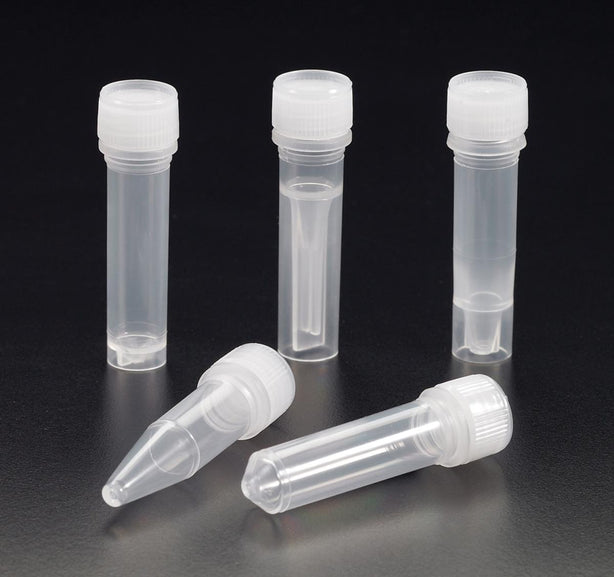 Simport Scientific T338 Screw Cap Micrewtube Microcentrifuge Tube, 0.5 mL, Self Standing, with Lip Seal, No Printed Graduations - T338-2 - 1000 Each