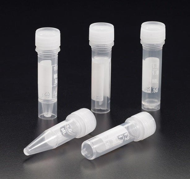 Simport Scientific T338 Screw Cap Micrewtube Microcentrifuge Tube, 1.5 mL, Self Standing, with Lip Seal and Printed Graduations, Sterile - SMPT3384SPR