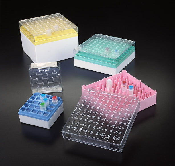 Simport Scientific For Polystyrene Sample Tube Storage, 1.2-2 mL, 81 Place, Pink - T514-281P - 24 Each