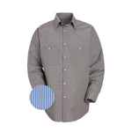 Vf Workwear-Div / Vf Imagewear (W) Sleeve Patterned Industrial Unisex 65% Polyester/35% Cotton Long Sleeved Work Shirt, Blue Stripe - SP10BW3XL - 1 Each