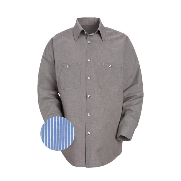 Vf Workwear-Div / Vf Imagewear (W) Sleeve Patterned Industrial Unisex 65% Polyester/35% Cotton Long Sleeved Work Shirt, Blue Stripe - SP10BWS - 1 Each