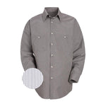 Vf Workwear-Div / Vf Imagewear (W) Sleeve Patterned Industrial Unisex 65% Polyester/35% Cotton Long Sleeved Work Shirt, White Stripe, Size S, Long - SP10CWLNS - 1 Each