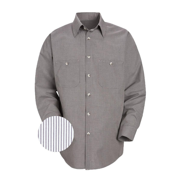 Vf Workwear-Div / Vf Imagewear (W) Sleeve Patterned Industrial Unisex 65% Polyester/35% Cotton Long Sleeved Work Shirt, White Stripe - SP10CWL - 1 Each